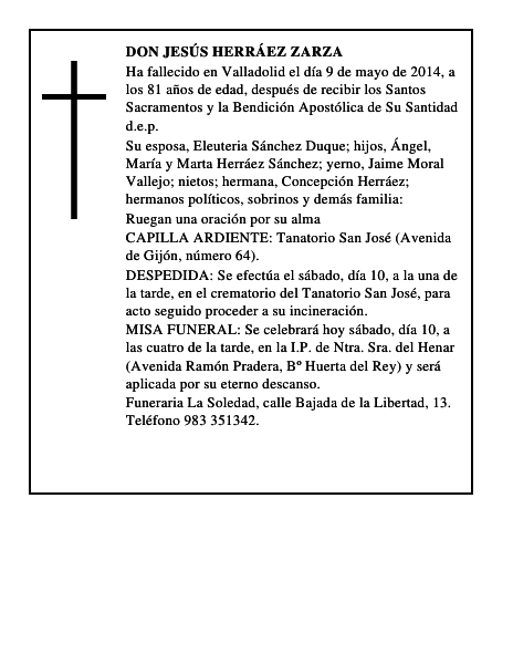 Don Jesús Herráez Zarza
