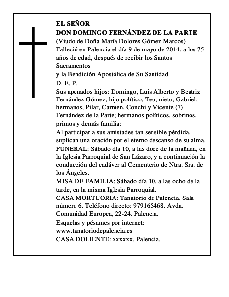 Don Domingo Fernández de la Parte