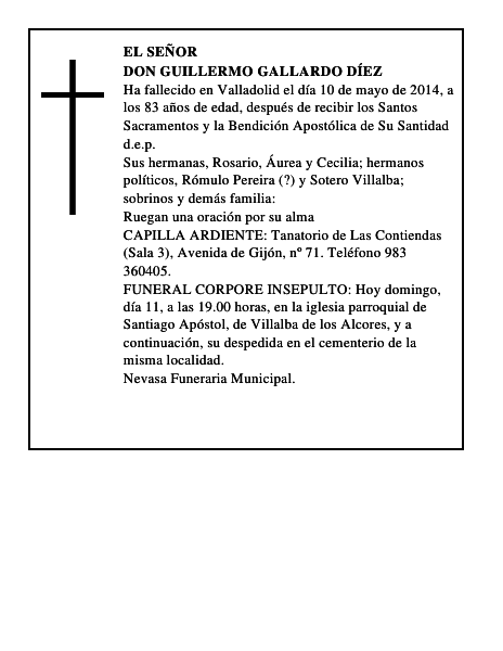 Don Guillermo Gallardo Díez