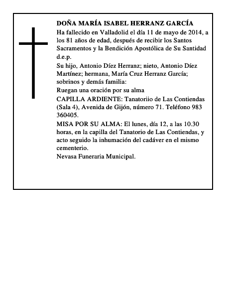 Doña María Isabel Herranz García