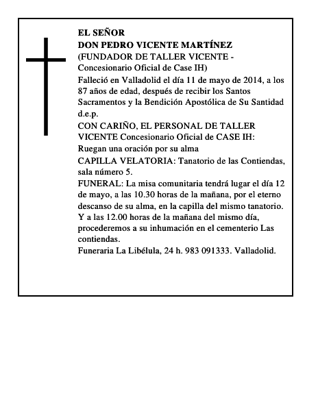 Don Pedro Vicente Martínez