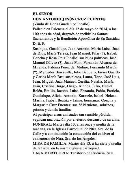 Don Antonio Jesús Cruz Fuentes