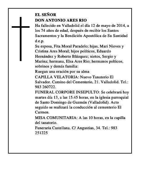 Don Antonio Ares Rio