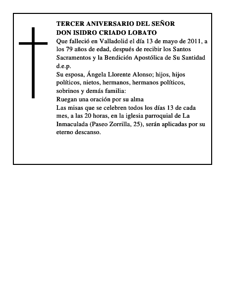 Don Isidro Criado Lobato