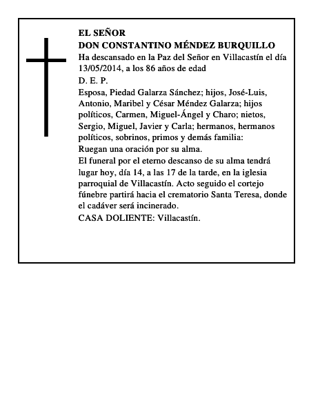Don Constantino Méndez Burquillo