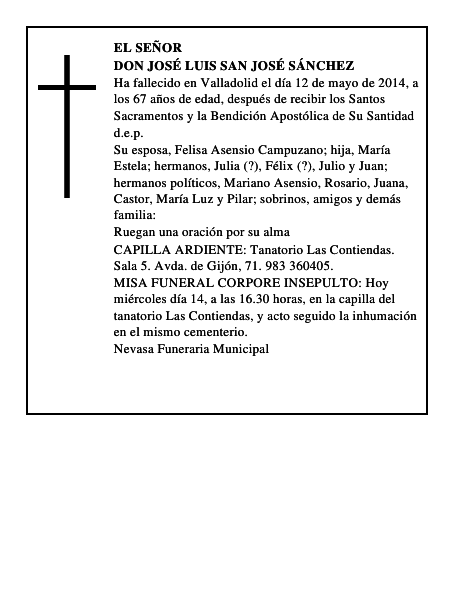 Don José Luis San José Sánchez