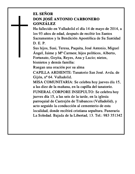Don José Antonio Carbonero González