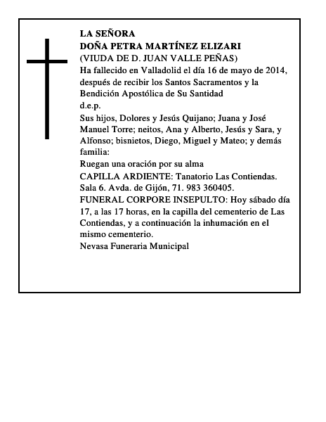 Doña Petra Martínez Elizari