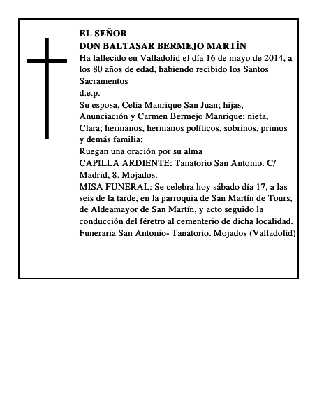 Don Baltasar Bermejo Martín