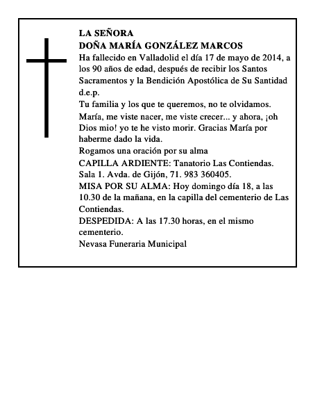 Doña María González Marcos