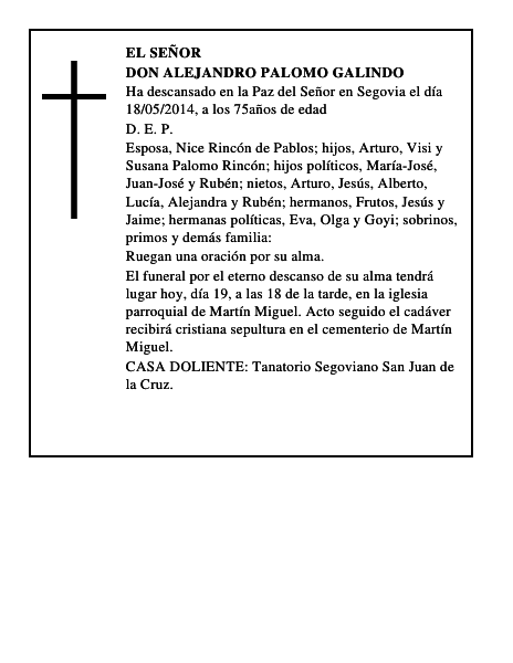 Don Alejandro Palomo Galindo