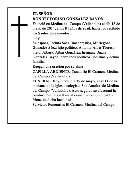 Don Victorino González Bayón