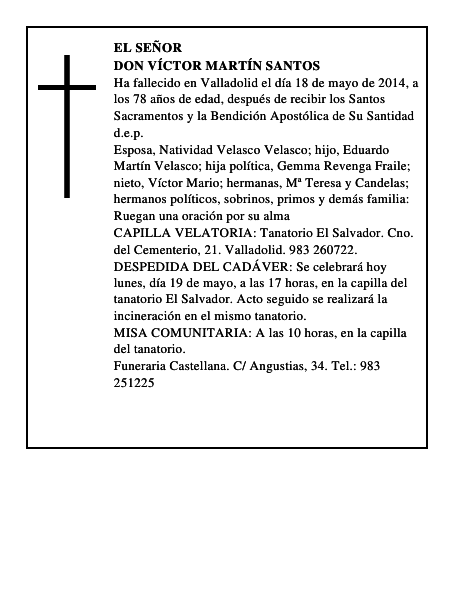 Don Víctor Martín Santos