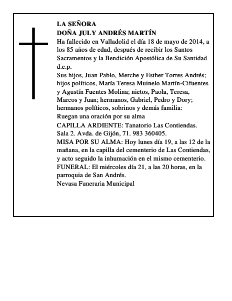 Doña July Andrés Martín