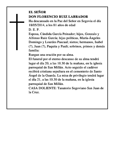 Don Florencio Ruiz Labrador