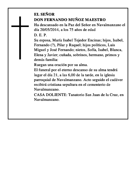 Don Fernando Muñoz Maestro