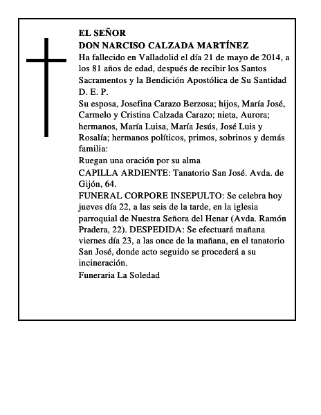 Don Narciso Calzada Martínez