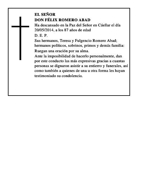 Don Félix Romero Abad