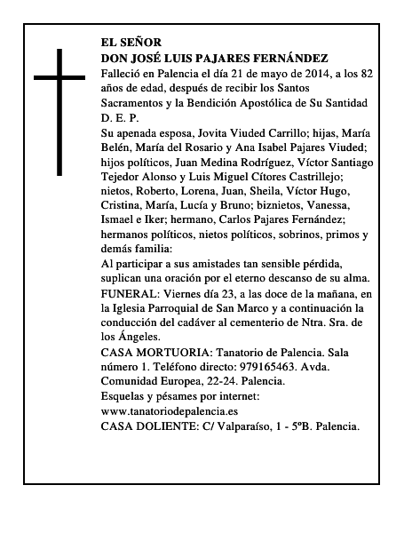 Don José Luis Pajares Fernández