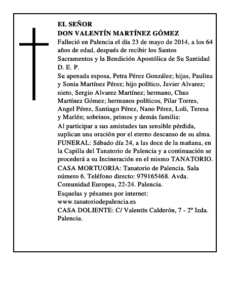 Don Valentín Martínez Gómez