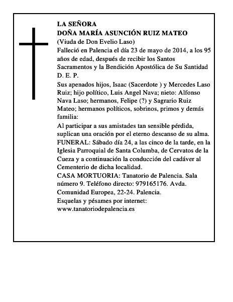 Doña María Asunción Ruiz Mateo
