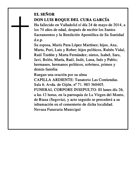 Don Luis Roque del Cura García