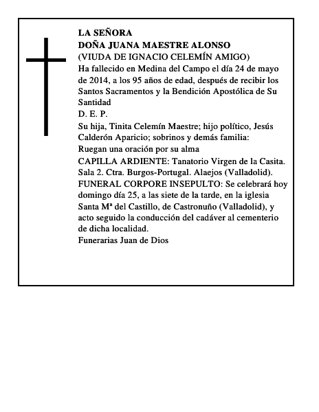 Doña Juana Maestre Alonso