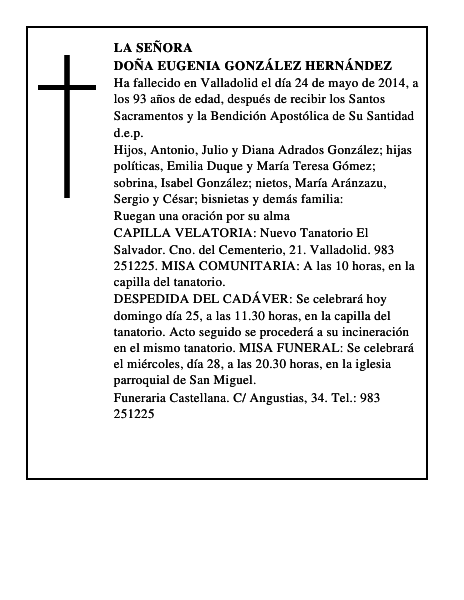Doña Eugenia González Hernández