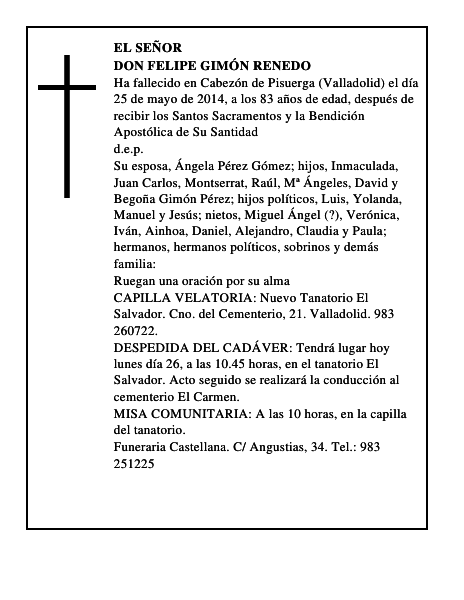 Don Felipe Gimón Renedo