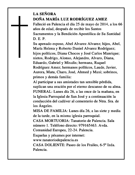 Doña María Luz Rodríguez Amez