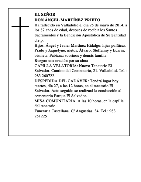 Don Ángel Martínez Prieto