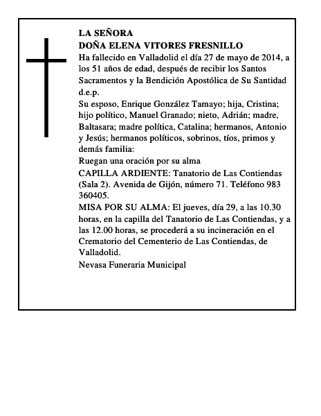 Doña Elena Vitores Fresnillo