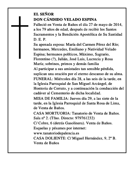 Don Cándido Velado Espina