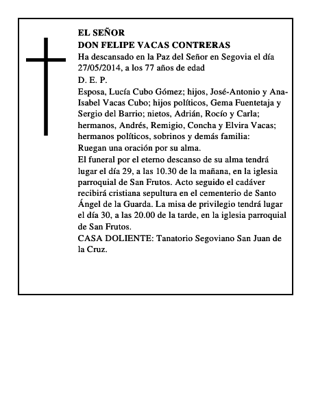 Don Felipe Vacas Contreras