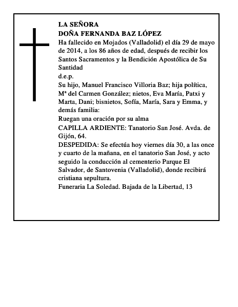 Doña Fernanda Baz López