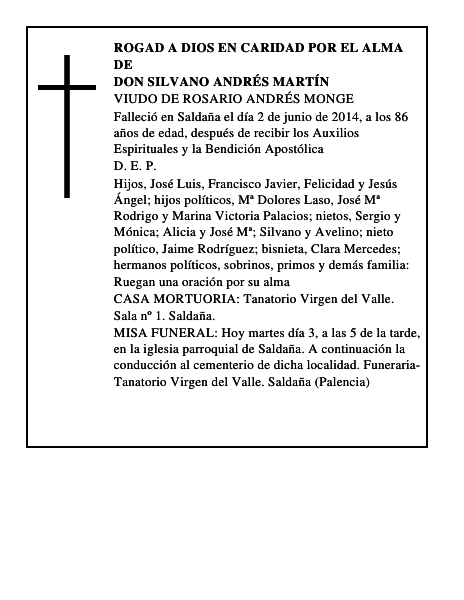 Don Silvano Andrés Martín