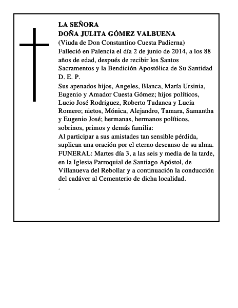 Doña Julita Gómez Valbuena