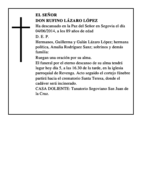 Don Rufino Lázaro López