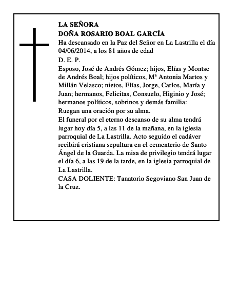 Doña Rosario Boal García