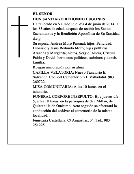Don Santiago Redondo Lugones