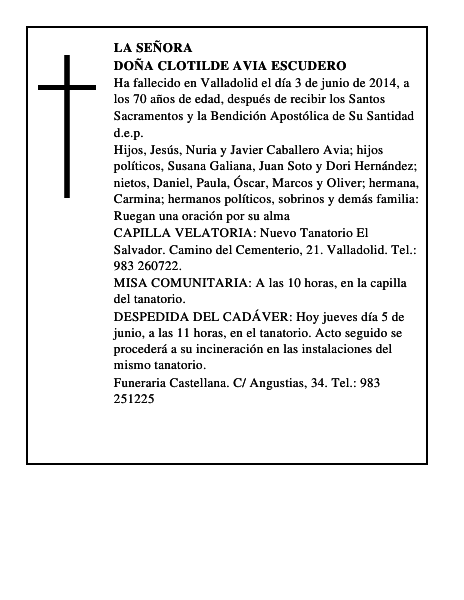 Doña Clotilde Avia Escudero