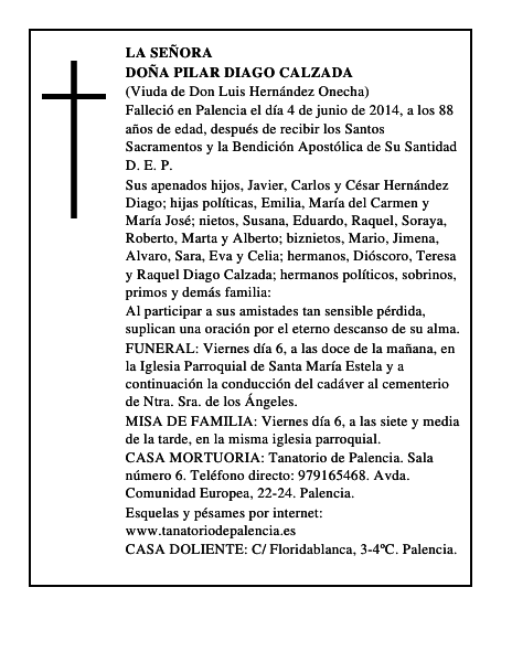 Doña Pilar Diago Calzada