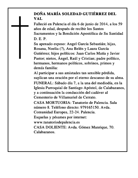 Doña María Soledad Gutiérrez del Val