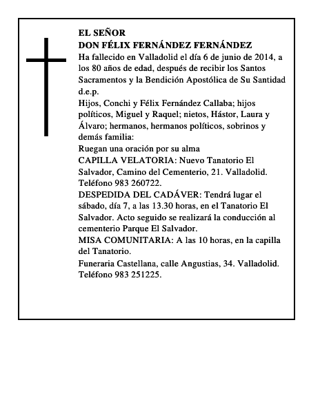 Don Félix Fernández Fernández