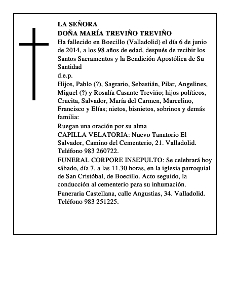 Doña María Treviño Treviño