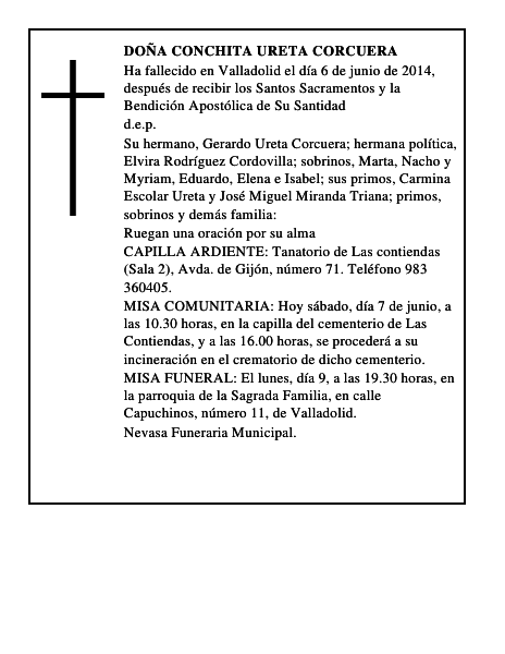 Doña Conchita Ureta Corcuera