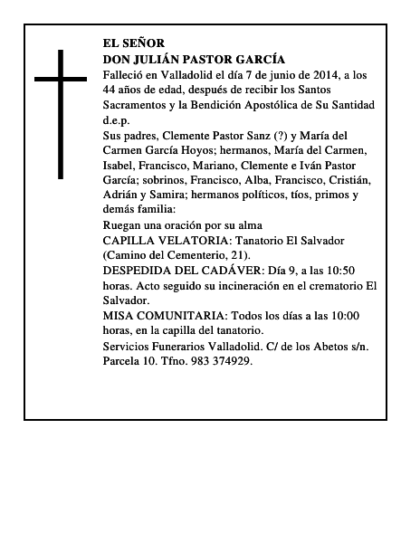 Don Julián Pastor García