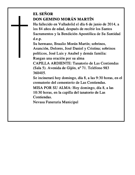 Don Gemino Morán Martín