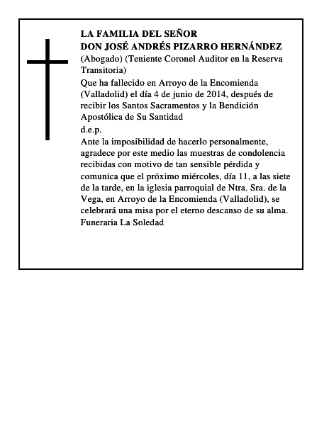 Don José Andrés Pizarro Hernández