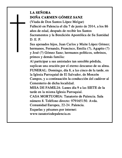 Doña Carmen Gómez Sanz
